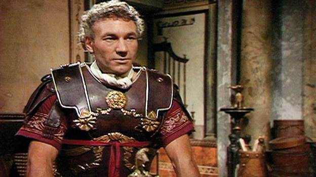 Sir Patrick Stewart, WITH hair, in the brilliant BBC series, "I, Claudius"