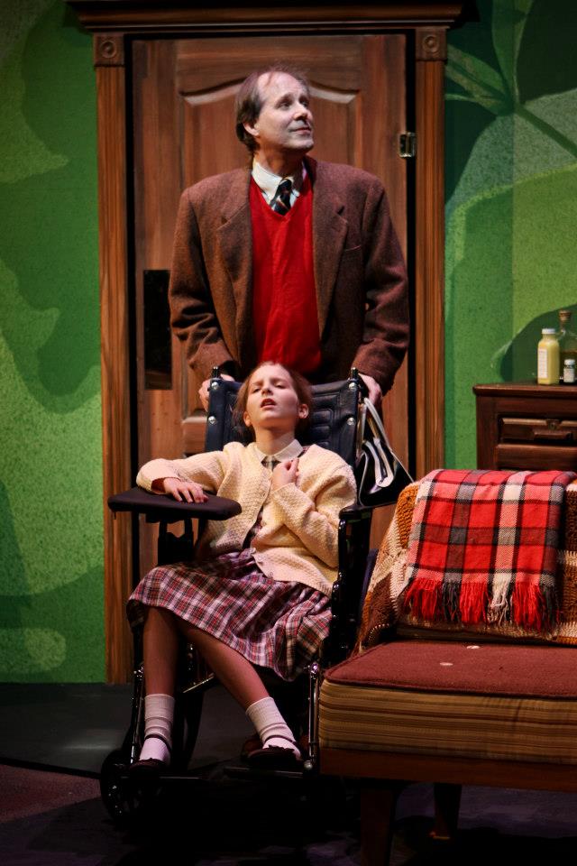Terry Edward Moore, standing, and Aidyn Stevens in "A Day in the Death of Joe Egg". Photo by John Ulman