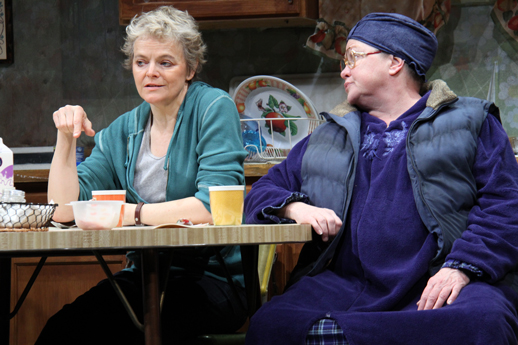 Ellen McLaughlin and Cynthia Lauren Tewes star in Seattle Rep's current production of David Lindsay-Abaire's play, "Good People". Photo by Gerry Goodstein
