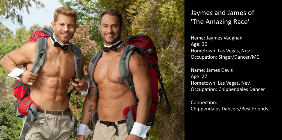 Jaymes Vaughan and BFF James Davis finished 2nd in CBS TV's "The Amazing Race" Season 21. Photo: CBS