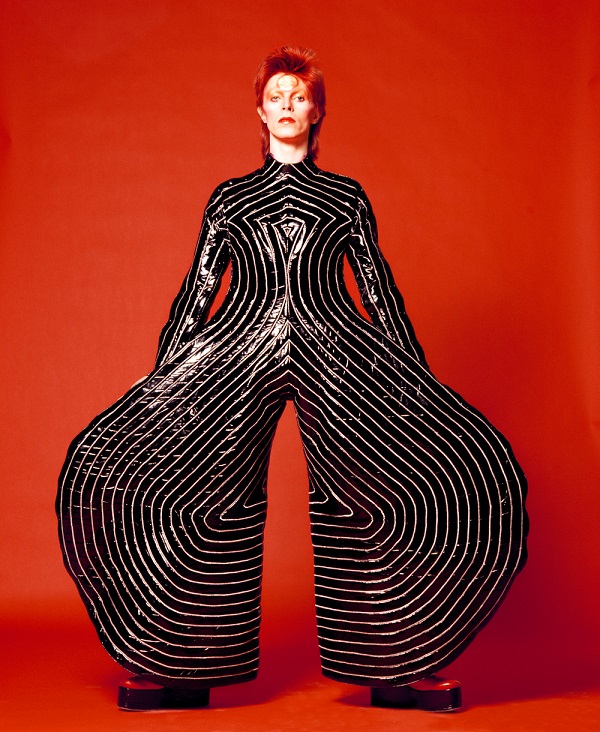 Striped bodysuit for Aladdin Sane tour 1973 Design by Kansai Yamamoto Photograph by Masayoshi Sukita © Sukita The David Bowie Archive 2012