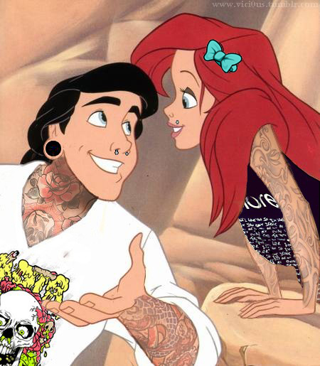 Emo and homoerotic images of "The Little Mermaid" are VERY popular on the Intertubes...