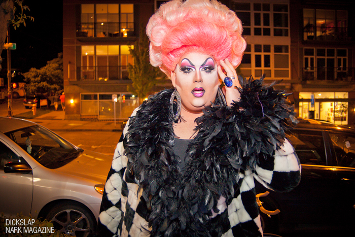 Mama Tits is SHOCKED to discover FILTH & DEBAUCHERY at Dickslap... Photo: Rachel Robinson/Nark Magazine