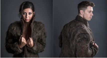 YUP! A coat made out of male chest hair! HAWT! (Not...)