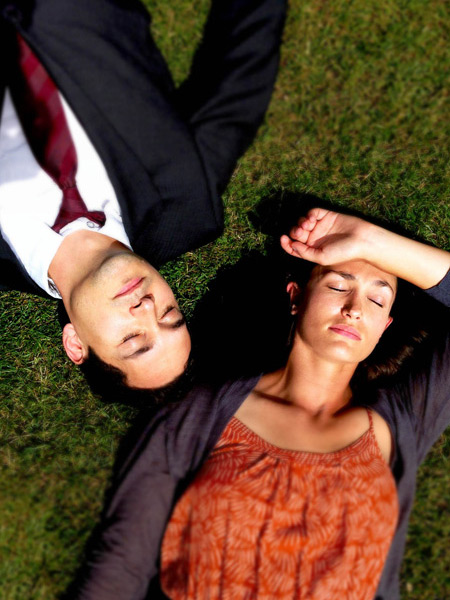 Richard Nguyen Sloniker and Amanda Zarr star in Azeotrope's production of Rajiv Joseph's "Gruesome Playground Injuries" at The Little Theater through August 11. Photo: