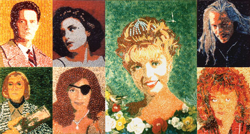 A collage of jelly bean Twin Peaks inspired artwork from the brilliant Jason Mecier.