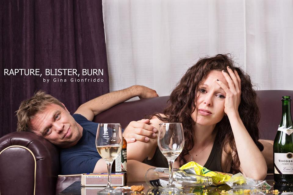 Jeffrey Fracé and Kirsten Potter star in ACT's "Rapture, Blister,Burn" now through August 11, 2013. Photo by John Cornicello