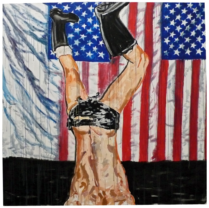 Americass Gio (2008) Brian Kenny & Slava Mogutin + Gio Black Peter Acrylic on canvas 100  x 100cm (private collection) The work of Mr. Kenny and Mr. Mogutin will be featured in the 'Mo Wave Queer Art Show at True Love Gallery.