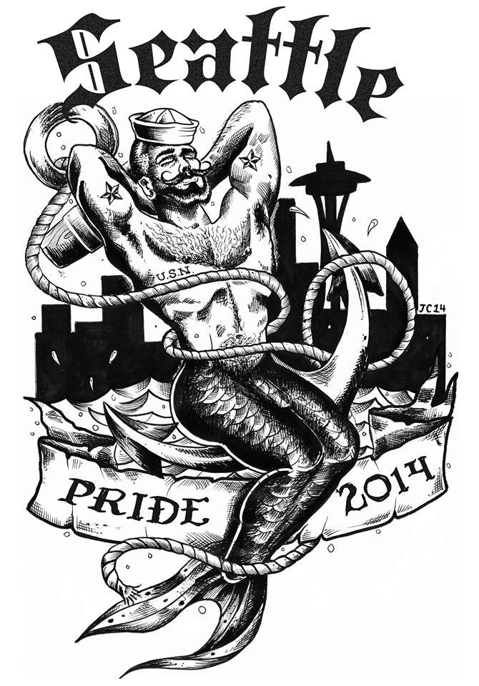 We j'adore John Criscitello's "Dickin' of the Sea" Pride 2014 design!