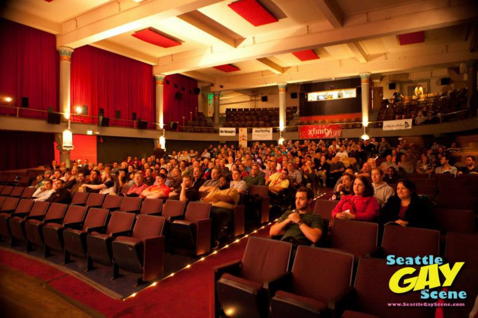 Interior of The Egyptian Cinema during the Seattle Lesbian & Gay Film Festival. Photo: Eric Gregory for Seattle Gay Scene.