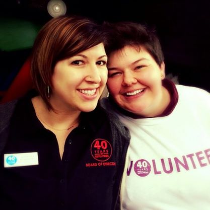 It takes a Village of Volunteers like the adorable Elnora and Megan to put on Pride! Come volunteer!
