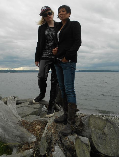 Iconic Seattle DJs Irene L. (Wasabi) and Julia. Photo by Erica Bechard 