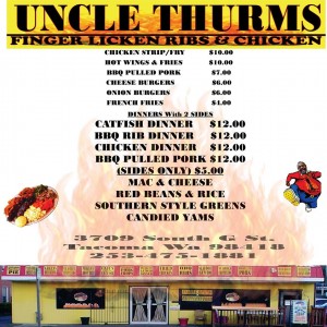 Here's the menu for Uncle Thurm's. Yummy!