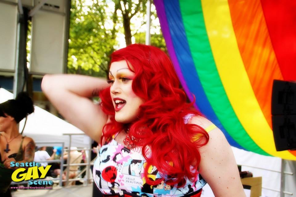 Cherry Sur Bete at Seattle Pridefest's DJ Stage. Photo by Michael McAfoose - www.UrbanFocusPhotography.com 